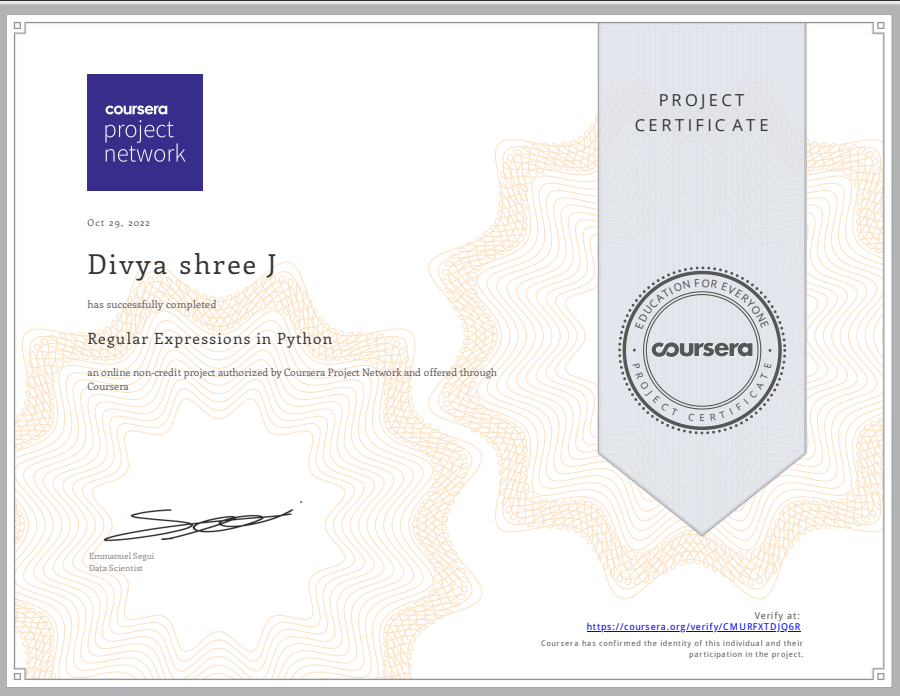 Certificate 1